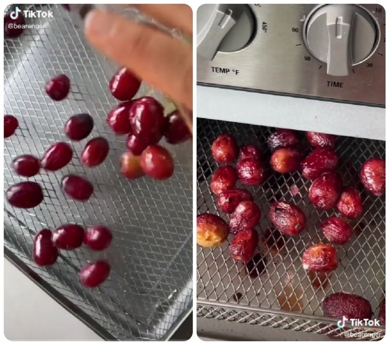 Air fryer grapes