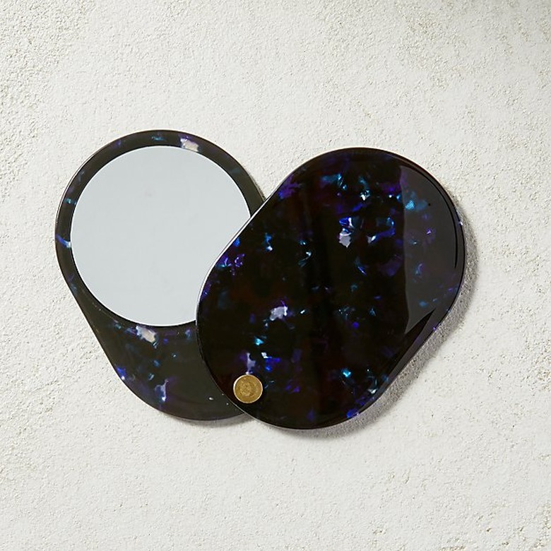 black compact mirror