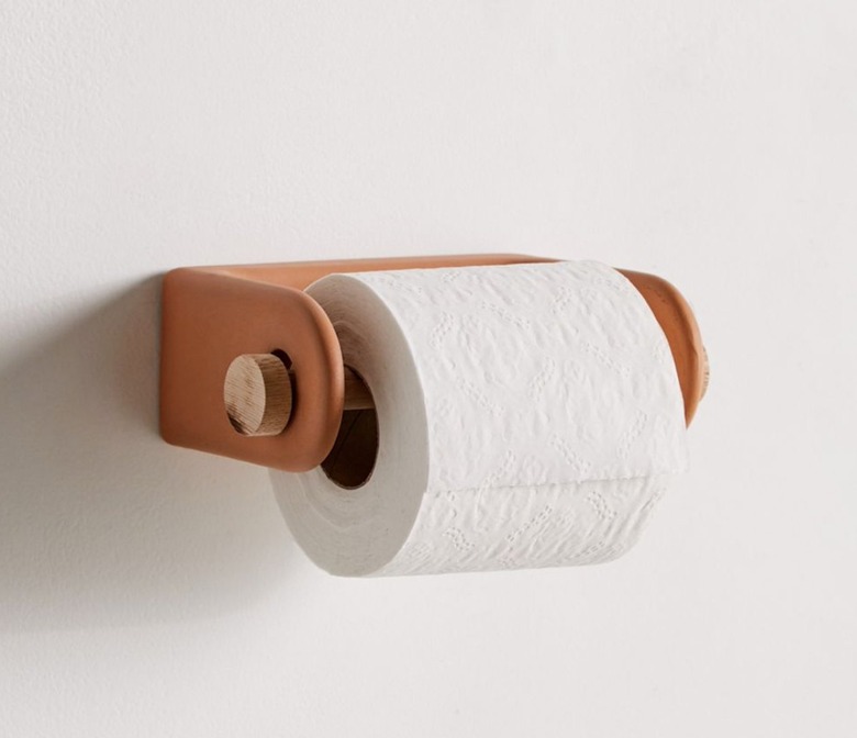 ceramic and wooden TP holder