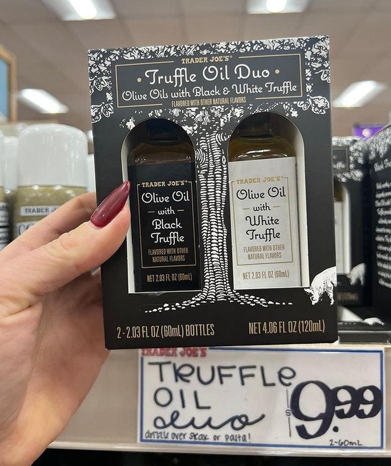 black truffle oil and white truffle oil