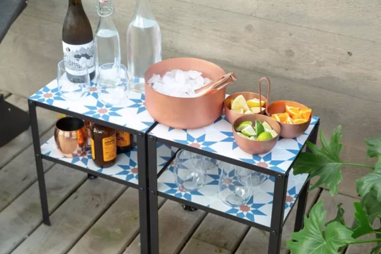 Outdoor bar set up.