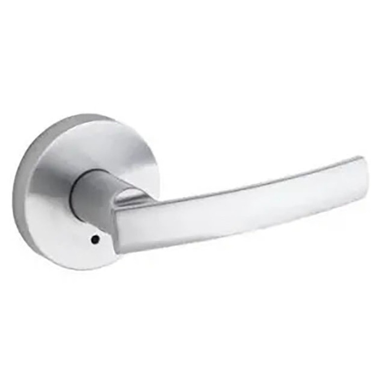 A satin chrome privacy pin lock