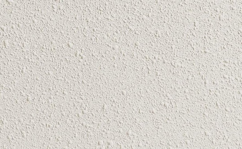 A close-up view of an orange peel ceiling finish