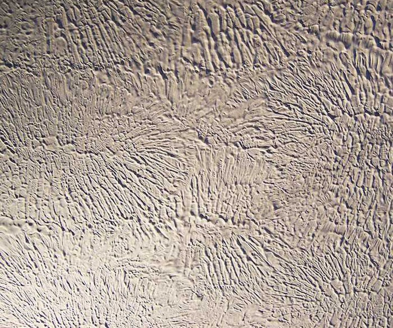 A slap brush ceiling close-up