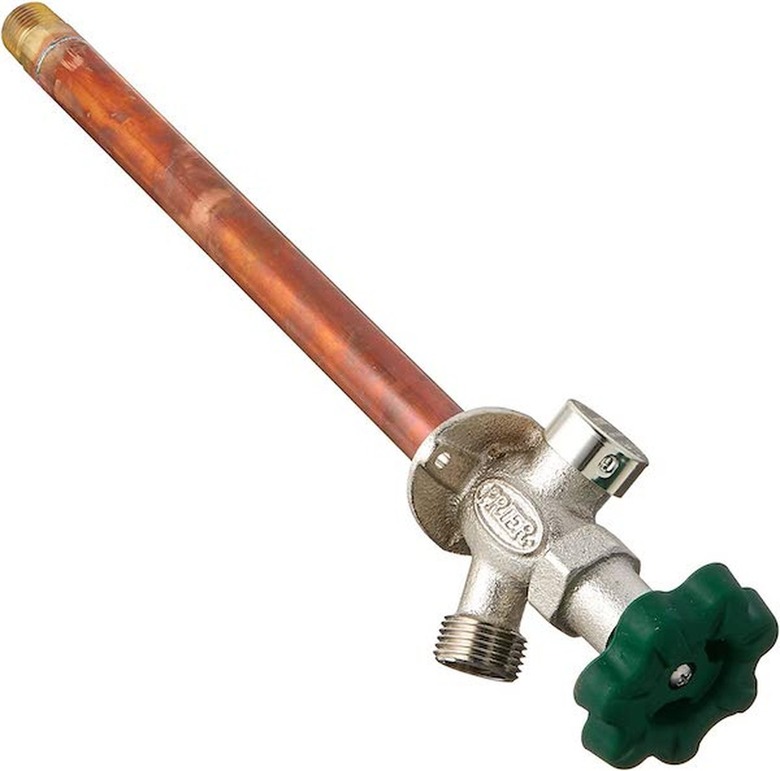 An anti-siphon outdoor spigot part