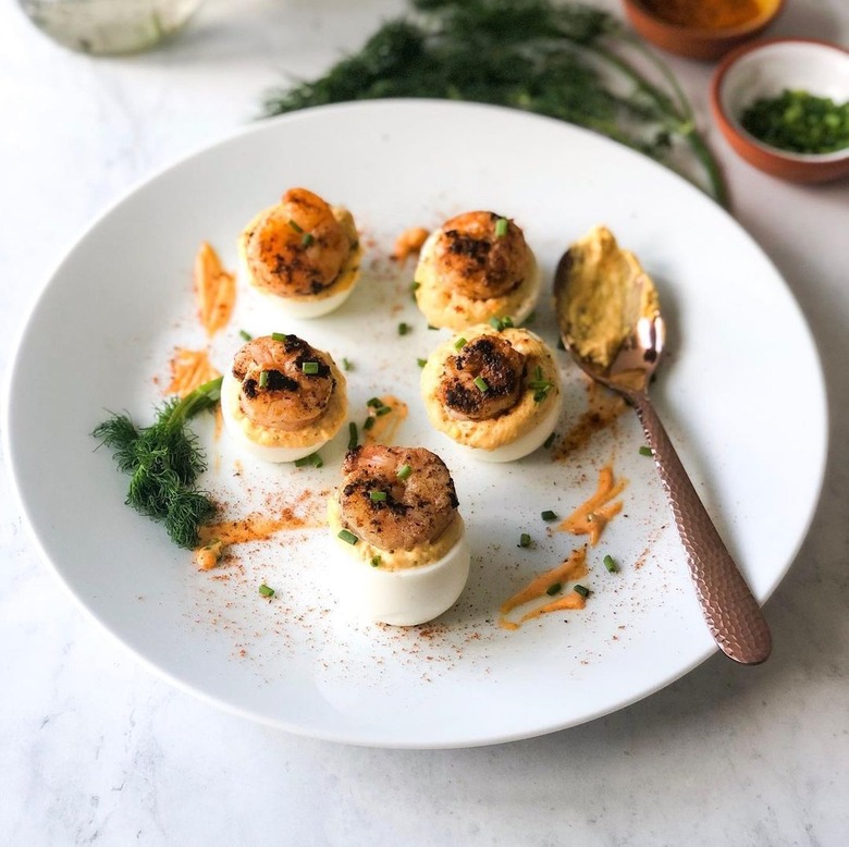 Seasoned to Taste Cajun Shrimp Deviled Eggs