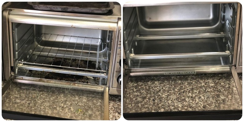 Toaster oven before-and-after