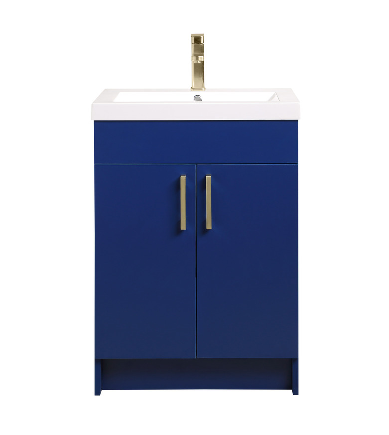 Mainstays Farmhouse 24.4 Inch Navy Single Sink Bathroom Vanity