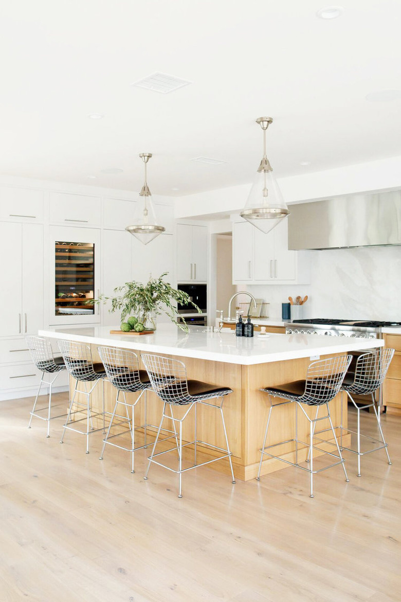 Geometric glass modern kitchen lighting