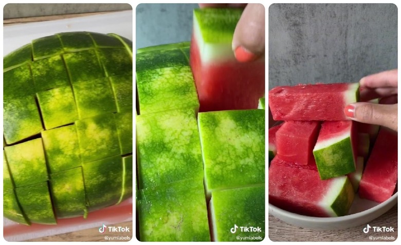 How to cut watermelon into sticks