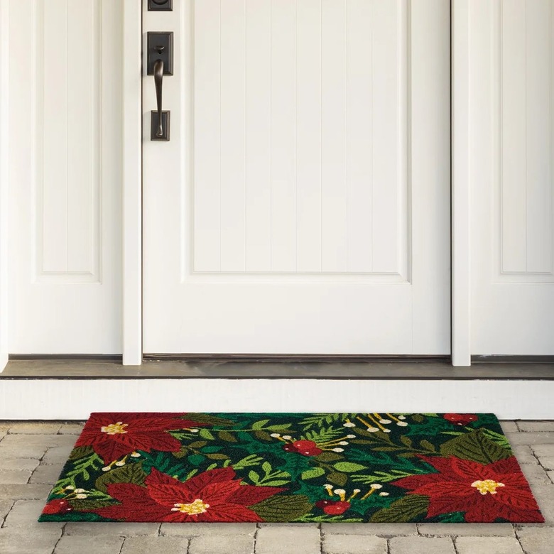 festive welcome mat