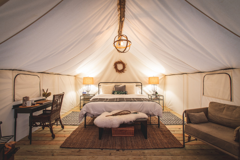 interior of tents