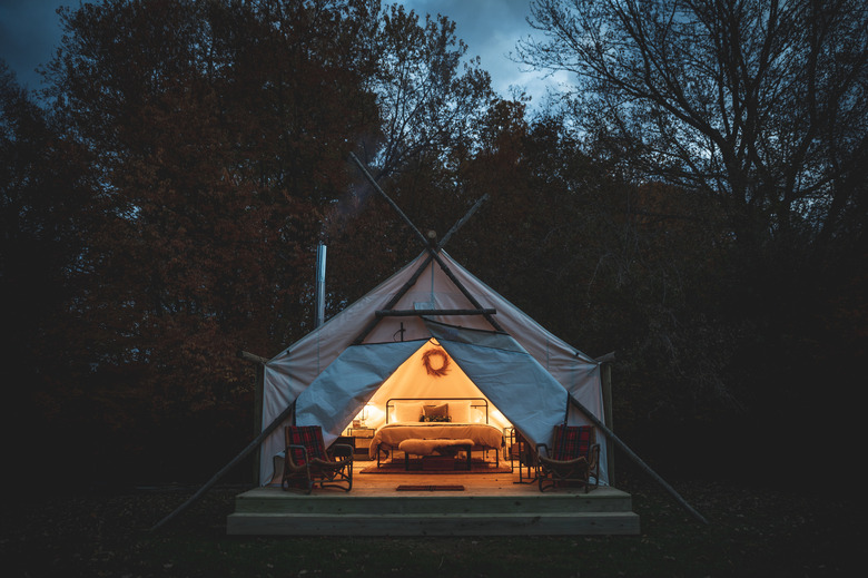 exterior of tents