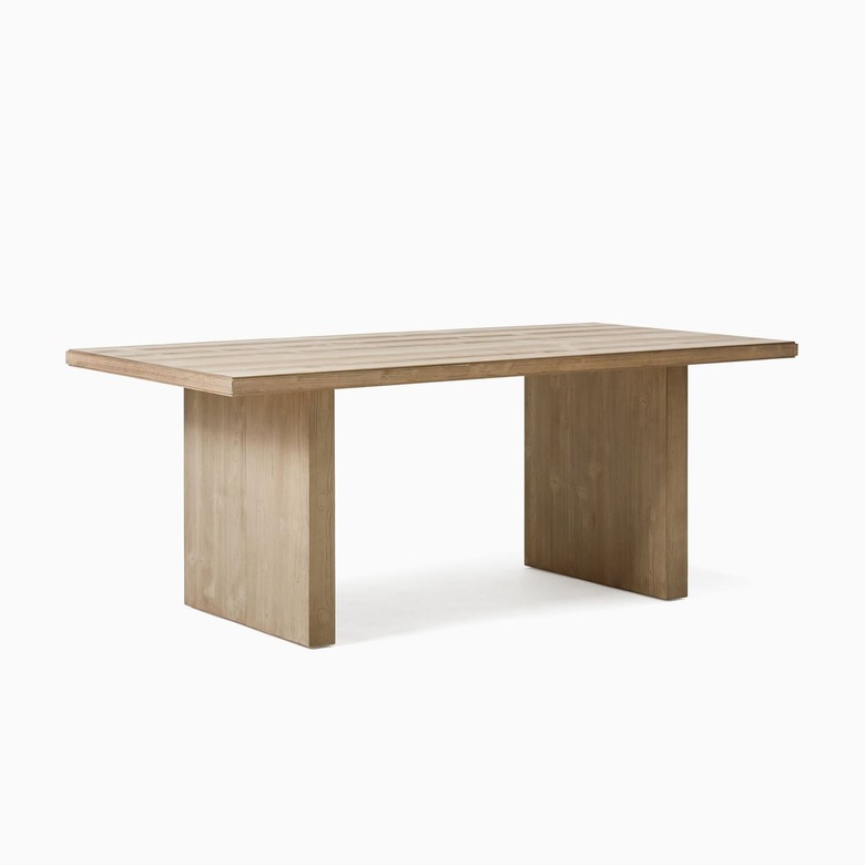 light-wood dining table