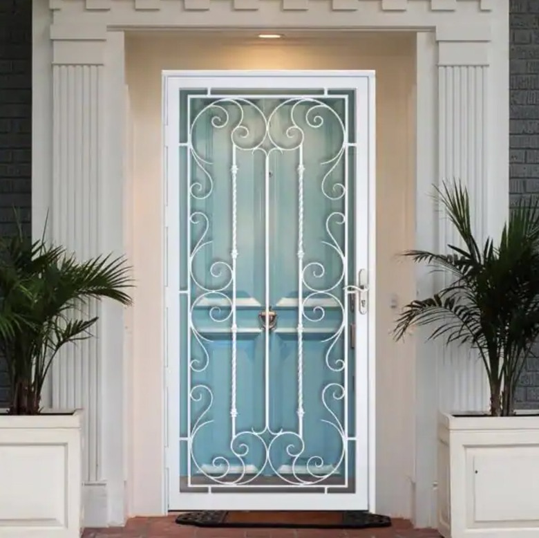 Full-View Wrought Iron Security Storm Door