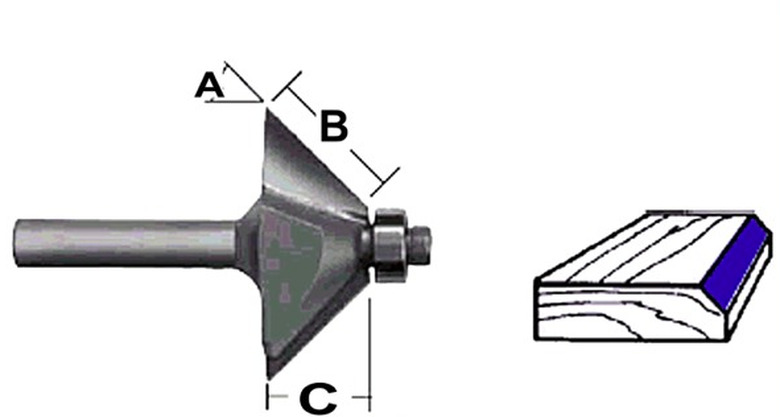 Router chamfer bit.