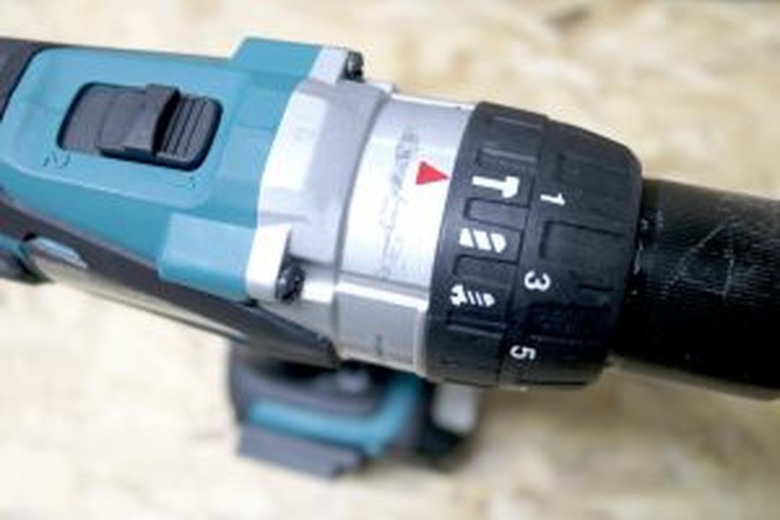 Cordless drill power settings.