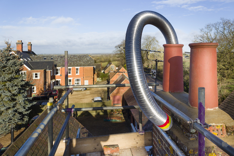 Installing flue liner in a chimney, UK