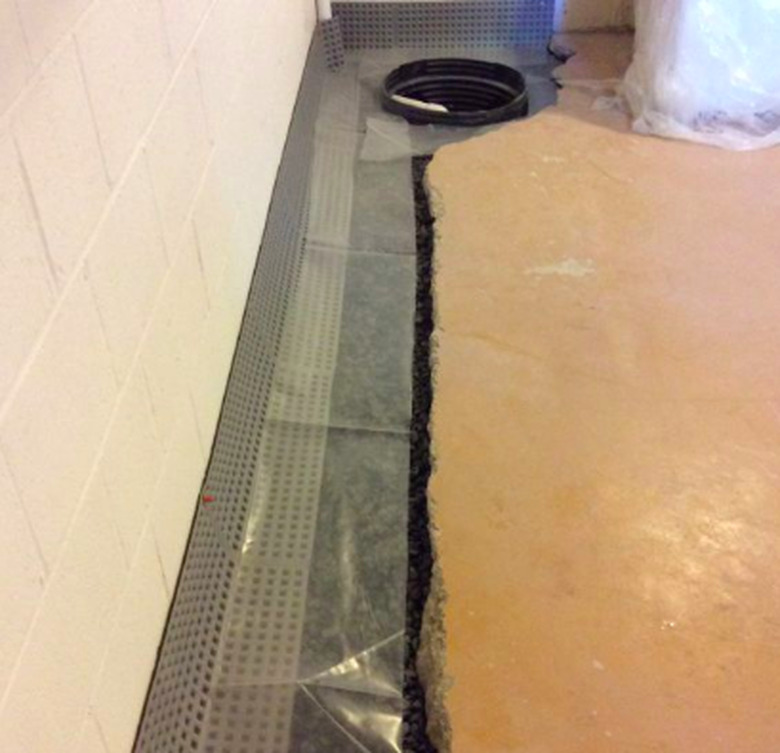 Basement French drain.