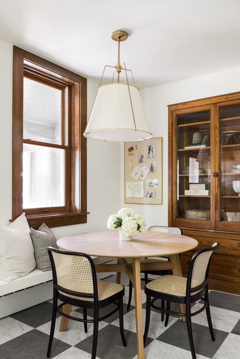 Neutral color palette dining room by Studio McGee