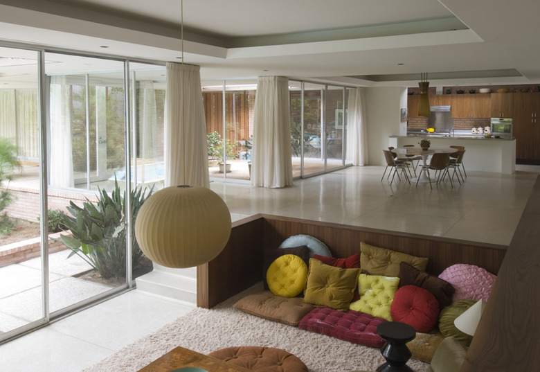 midcentury modern houston home recessed interior spaces