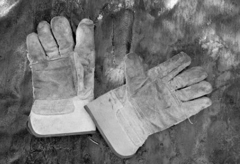 A pair of work gloves.