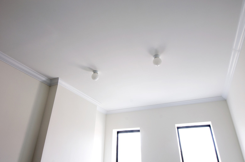 Low angle view of light fixtures on ceiling