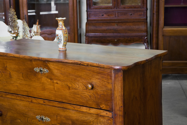 Detail of an ancient italian furniture just restored - Italian culture