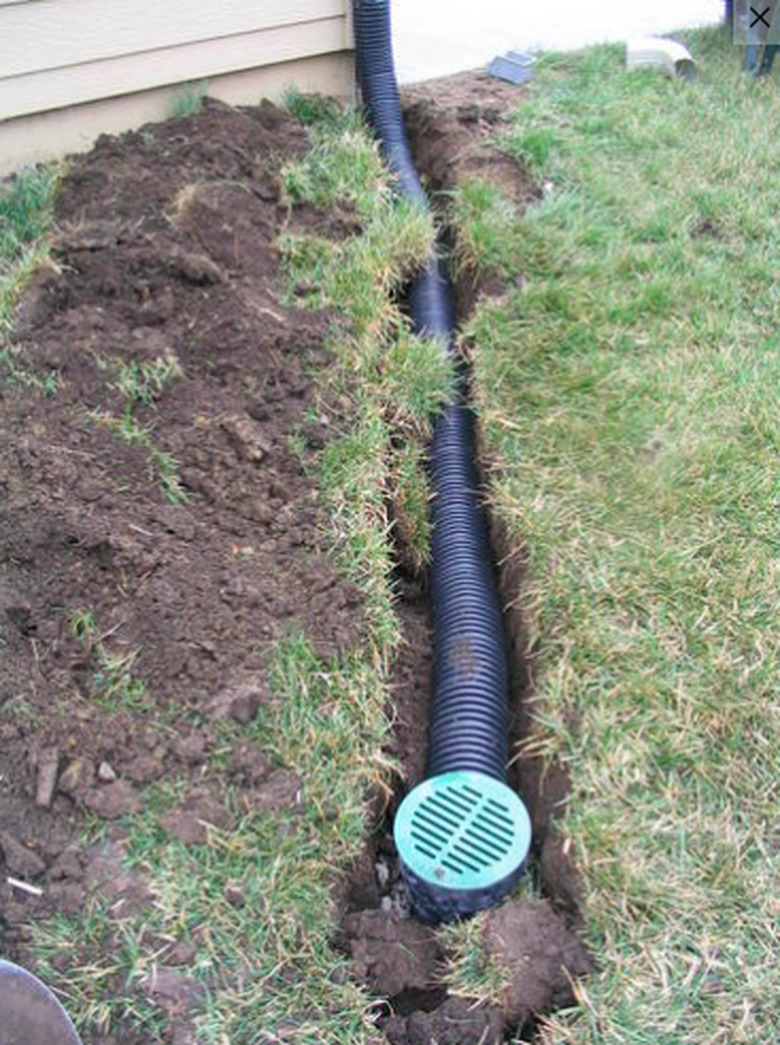 Underground drainage system.