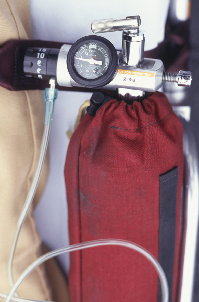 Oxygen tank, close-up