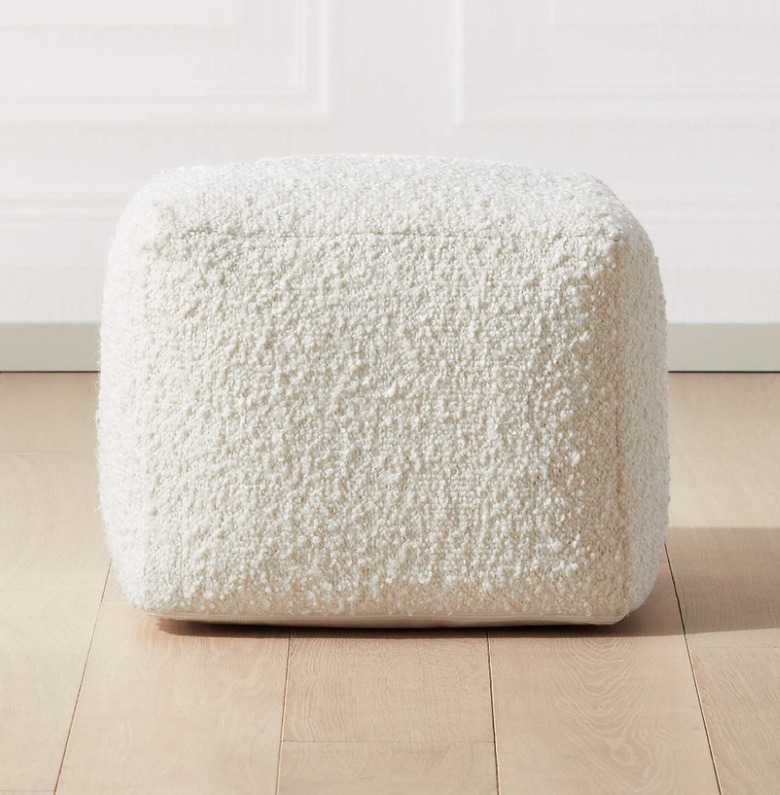 Off white pouf.