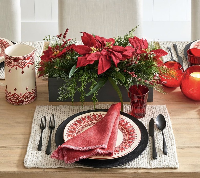 Pottery Barn Composed Poinsettia Centerpiece