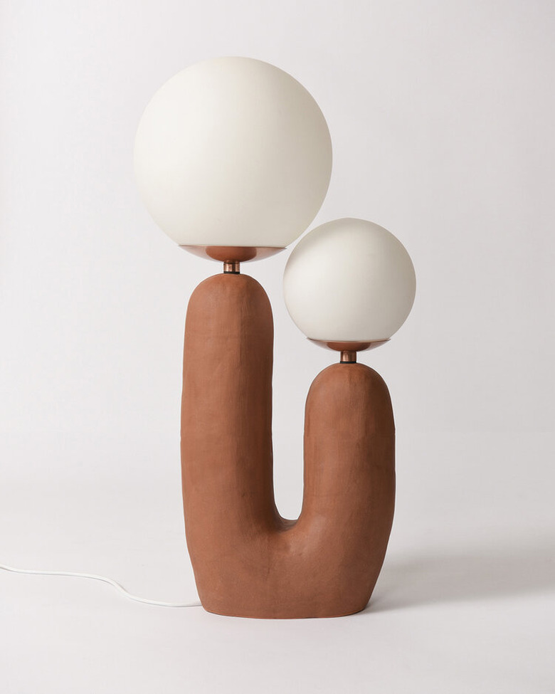 ceramic lamp in organic shape