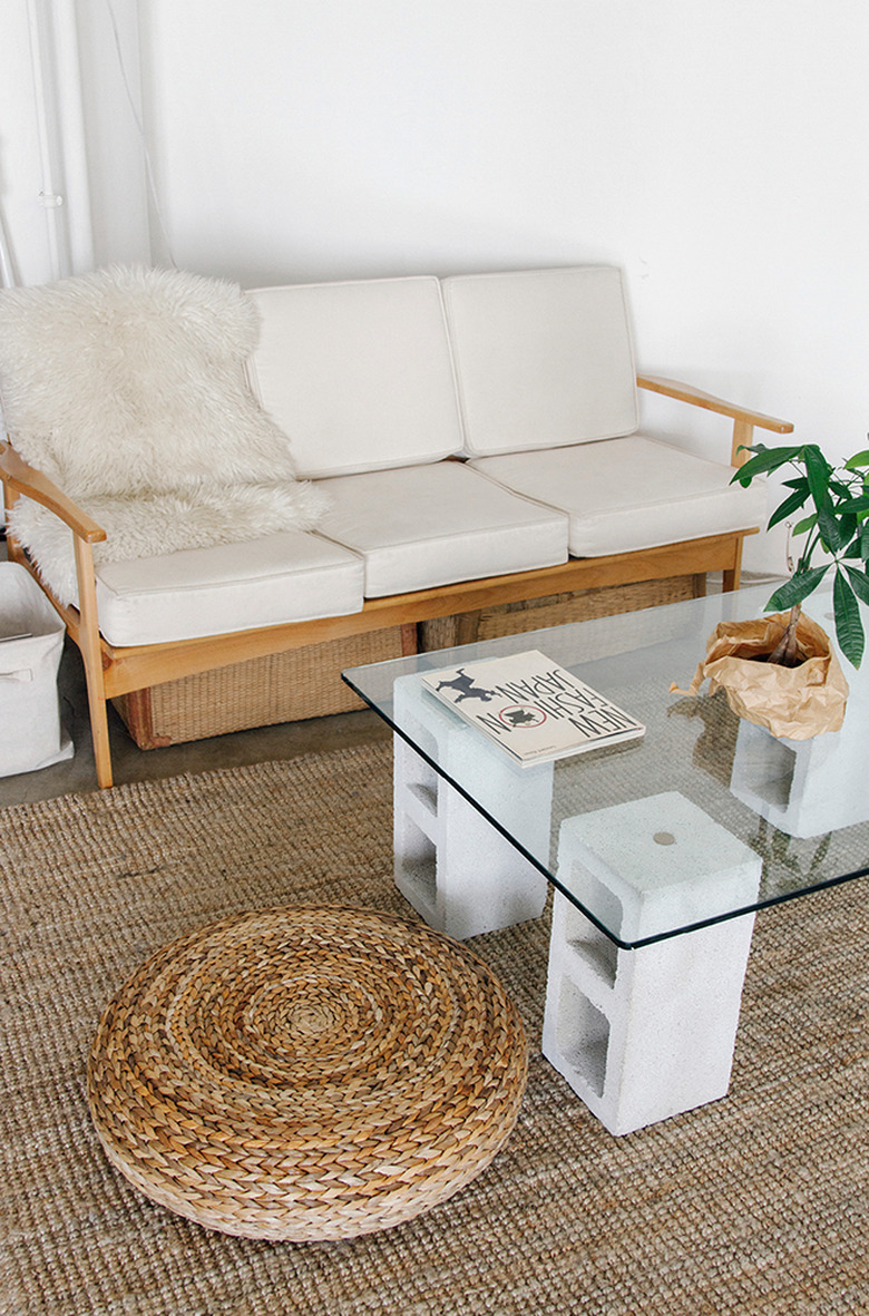 cinderblock coffee table