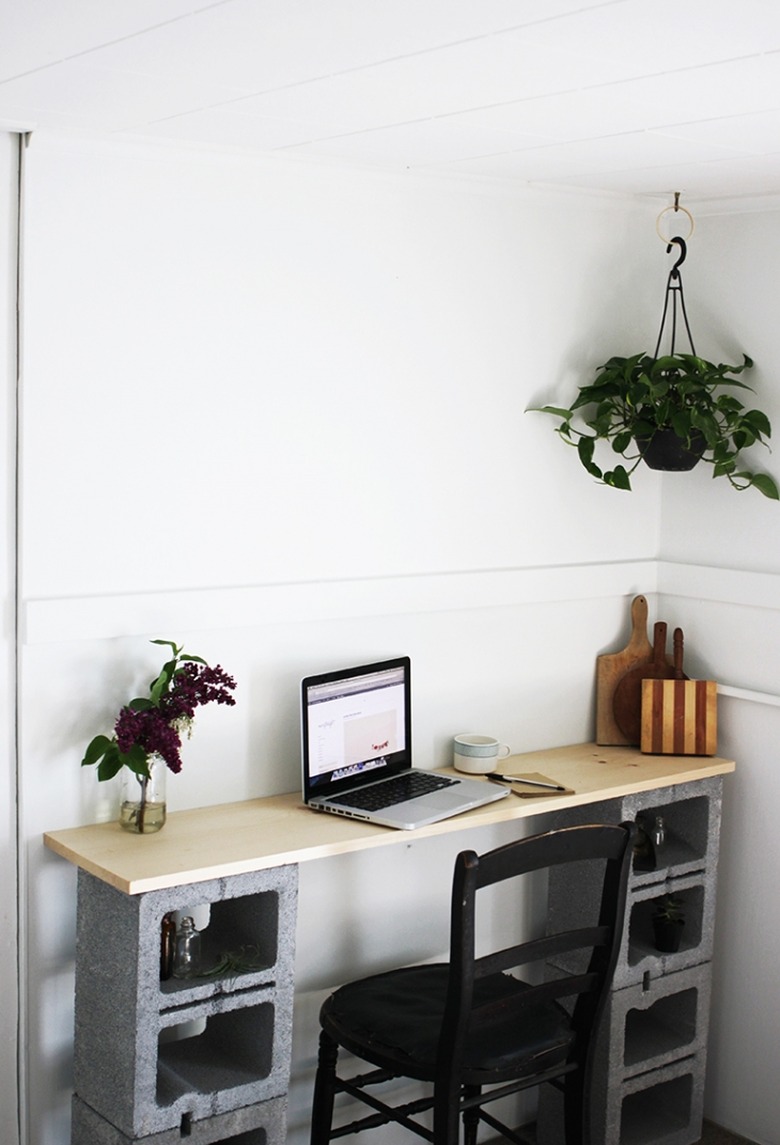 cinderblock desk