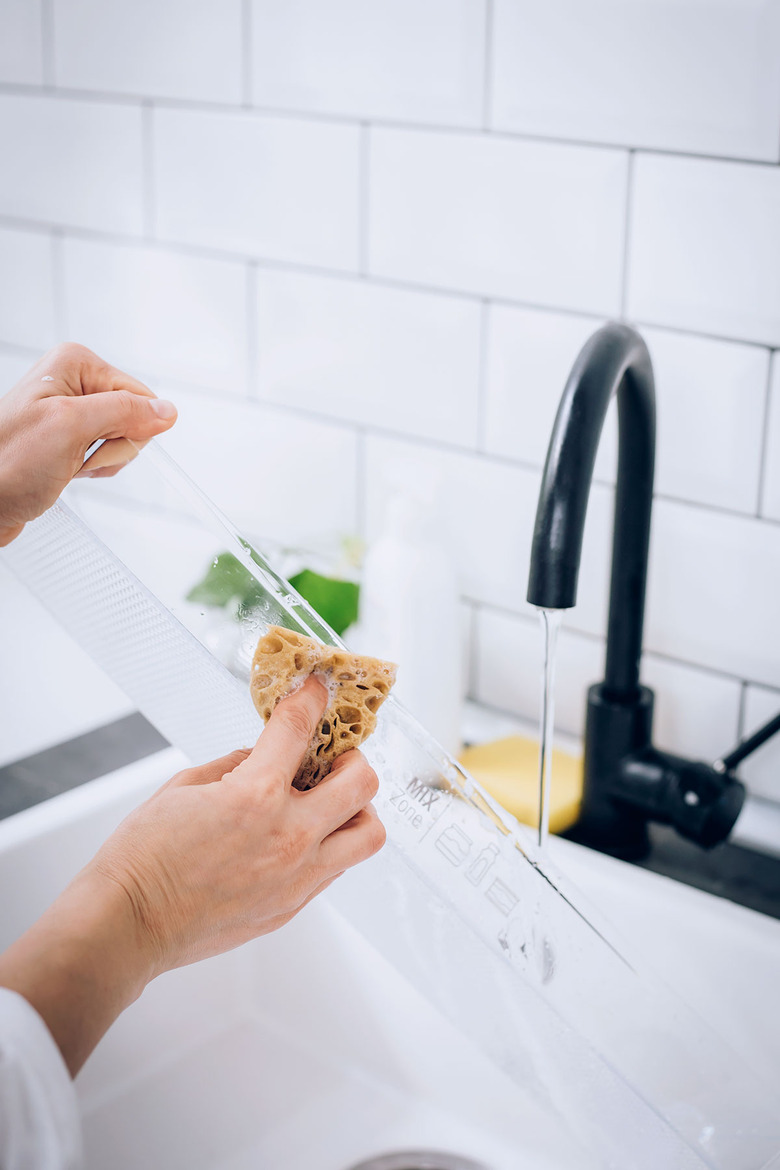 Clean fridge door shelves