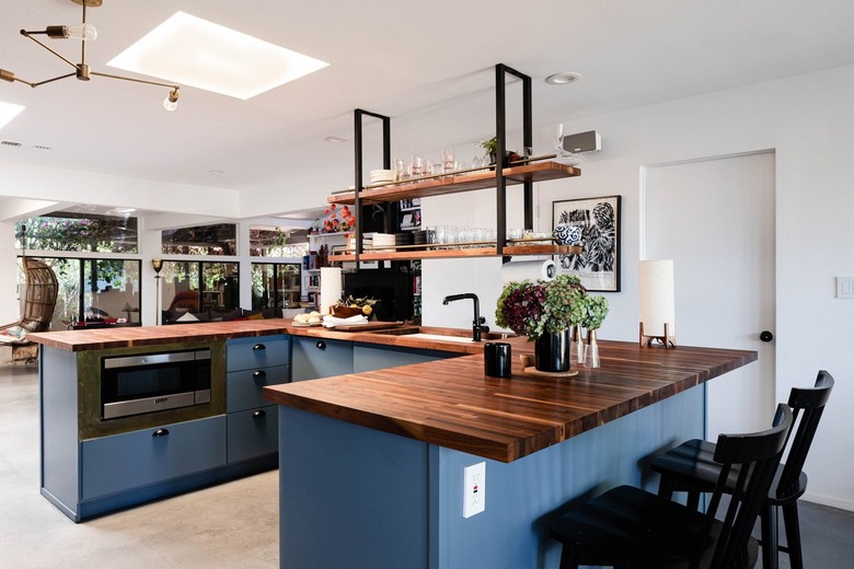 wood countertops in kitchen