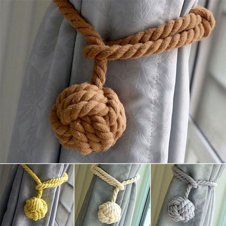 Willstar Cotton Rope Curtain Tie Backs (set of 2), $10.88