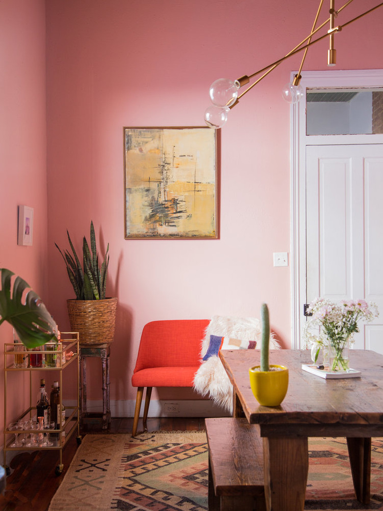 pink dining room