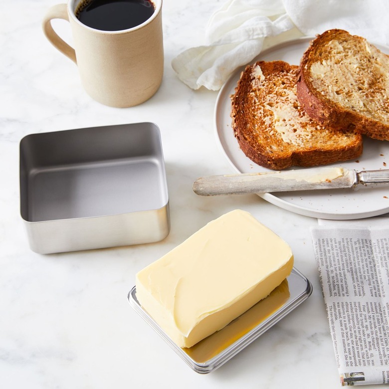 Blomus Modern Stainless Steel Butter Dish, $46