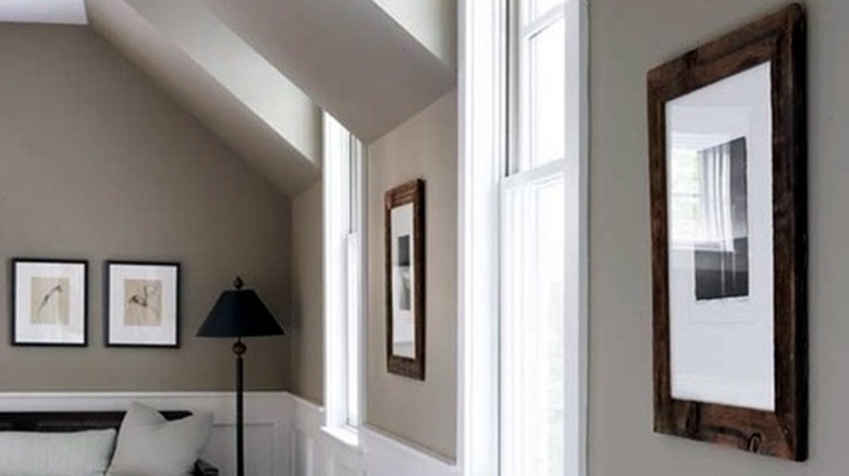 Taupe-colored hallway