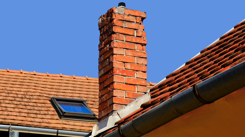 worn down roof and bricks