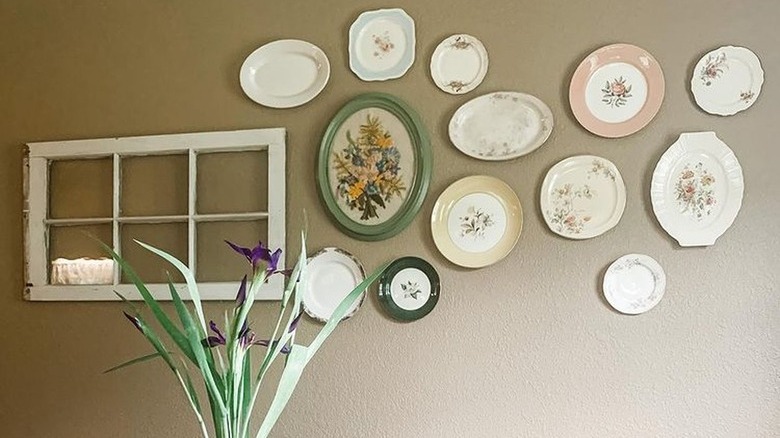 wall plates next to window piece