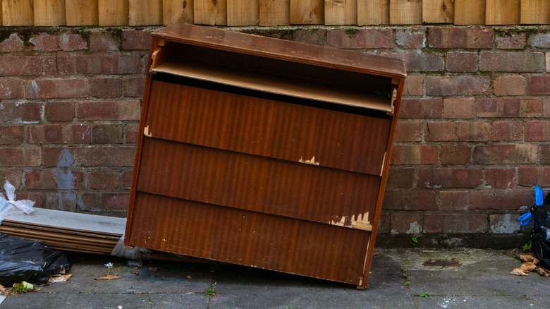 broken chest of drawers