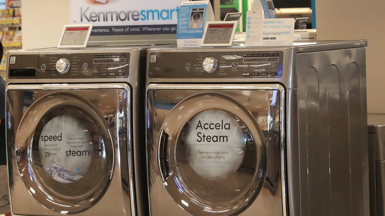 Kenmore appliances for sale on the day that Sears agreed to start selling Kenmore products on Amazon.com