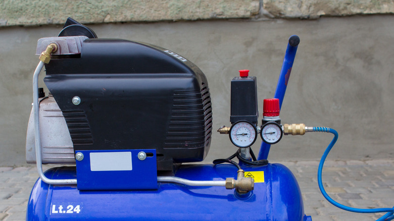 Blue air compressor