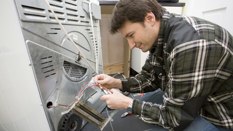 Repairing element on electric dryer