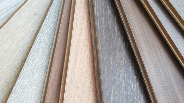 A selection of engineered hardwood