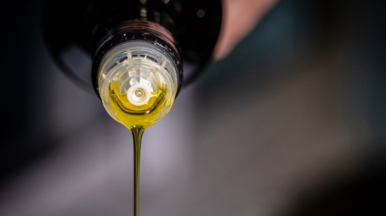 Olive oil being poured