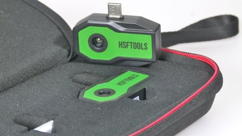 An HSFTOOLS Finder S2 faces slightly to the left atop a carrier